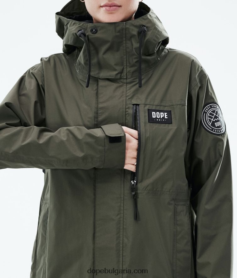 Dope blizzard light w външно яке с пълен цип 4PZP639 маслинено зелено Жени - Image 11
