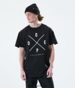Dope ежедневна тениска 4PZP340 2 пъти черно мъже