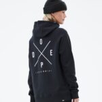 Dope обикновен w hoodie 4PZP851 2 пъти черно Жени
