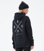 Dope обикновен w hoodie 4PZP851 2 пъти черно Жени