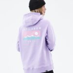 Dope обикновен w hoodie 4PZP852 гама избледняло виолетово Жени