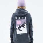 Dope обикновен w hoodie 4PZP853 peak metal blue Жени