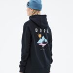 Dope обикновен w hoodie 4PZP854 черен бор Жени