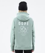 Dope обикновен w hoodie 4PZP862 върха избеляло зелено Жени