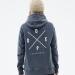 Dope обикновен w hoodie 4PZP866 2x up метален син Жени