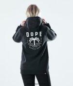 Dope обикновена качулка 4PZP874 дланово черно Жени
