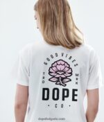 Dope обикновена тениска 4PZP879 бяла роза Жени - Image 4