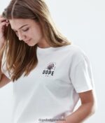 Dope обикновена тениска 4PZP879 бяла роза Жени - Image 5