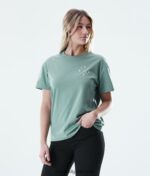 Dope обикновена тениска 4PZP884 2 пъти по-избледняло зелено Жени