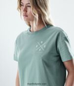 Dope обикновена тениска 4PZP884 2 пъти по-избледняло зелено Жени - Image 5