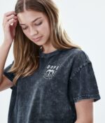 Dope обикновена тениска 4PZP885 палма избелена черна Жени - Image 5