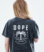 Dope обикновена тениска 4PZP885 палма избелена черна Жени - Image 6