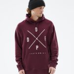 Dope обща качулка 4PZP302 2x нагоре бордо мъже